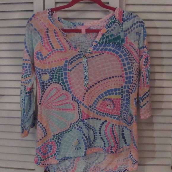 Lilly Pulitzer Egret Top - Picture 2 of 4